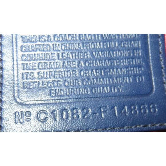 Coach 2010 Laura Spectator White Leather Navy Trim Framed Kisslock Handbag - Picture 5 of 14